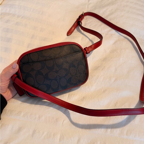 Coach Black and Red Signature Crossbody Bag - Picture 3 of 5